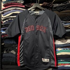 Majestic Red and Black Men's Baseball Jersey